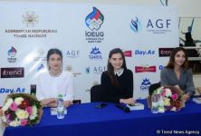 Члены национальной сборной Азербайджана по художественной гимнастике встретились с юными спортсменками (ФОТО)