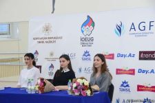 Члены национальной сборной Азербайджана по художественной гимнастике встретились с юными спортсменками (ФОТО)