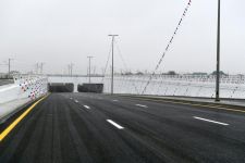Президент Ильхам Алиев принял участие в открытии автомобильного туннеля в поселке Пиршаги (ФОТО)