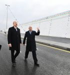 Президент Ильхам Алиев принял участие в открытии автомобильного туннеля в поселке Пиршаги (ФОТО)