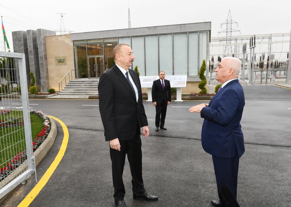 Президент Ильхам Алиев принял участие в открытии подстанций «Мушфиг» и «Забрат» (ФОТО) (версия 3)