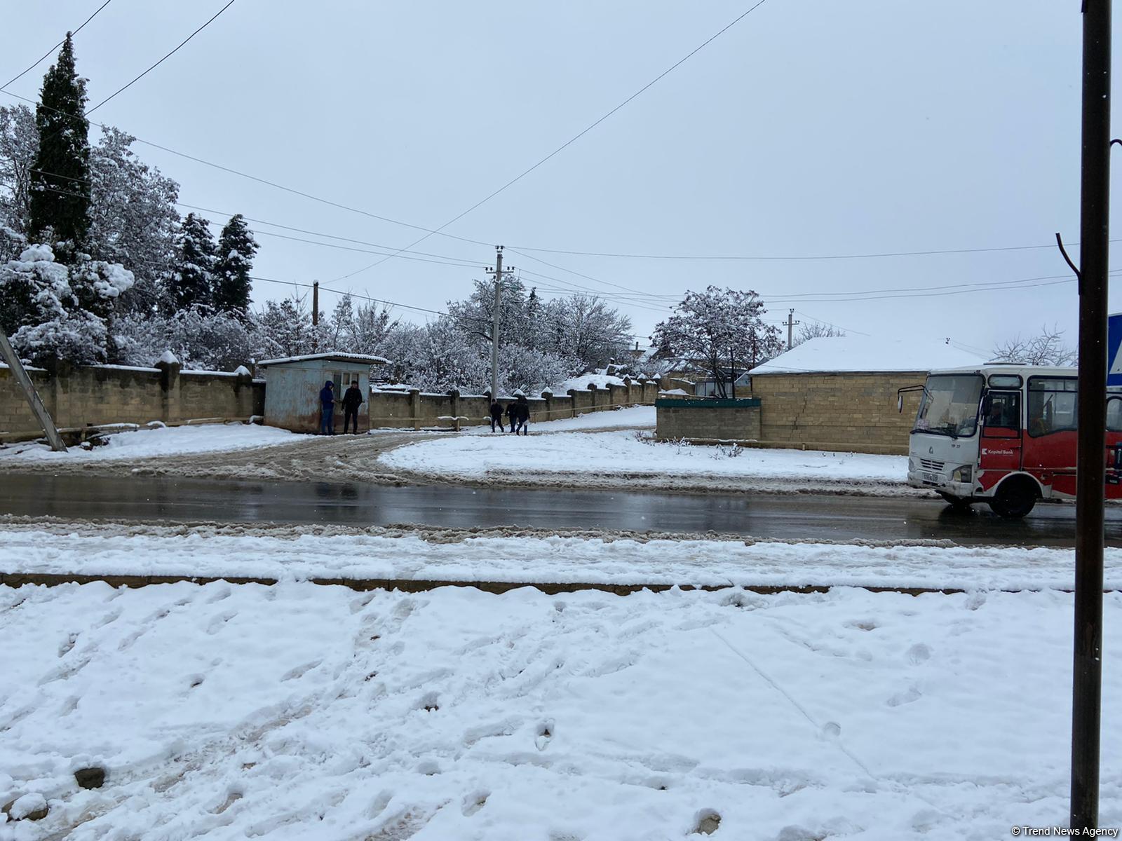 В регионах Азербайджана впервые в 2020-м году выпал снег (ФOTO)