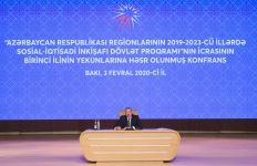 Президент Ильхам Алиев принял участие в конференции, посвященной итогам первого года реализации Госпрограммы социально-экономического развития регионов в 2019-2023 годах (ФОТО) (Версия 3)
