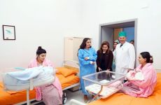 Вице-президент Фонда Гейдара Алиева Лейла Алиева побывала в родильном отделении городской клинической больницы № 3 (ФОТО)