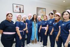 Вице-президент Фонда Гейдара Алиева Лейла Алиева побывала в родильном отделении городской клинической больницы № 3 (ФОТО)