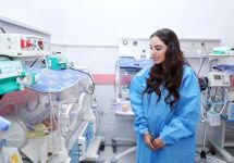 Вице-президент Фонда Гейдара Алиева Лейла Алиева побывала в родильном отделении городской клинической больницы № 3 (ФОТО)