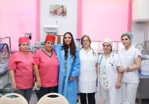 Вице-президент Фонда Гейдара Алиева Лейла Алиева побывала в родильном отделении городской клинической больницы № 3 (ФОТО)