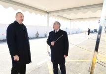 Президент Ильхам Алиев принял участие в открытии после реконструкции автомобильной дороги Пирили-Мурадхан-Сор-Сор (ФОТО) (версия 2)