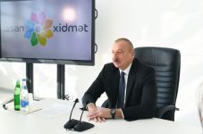 Президент Ильхам Алиев принял участие в церемонии открытия центра ASAN xidmət в Кюрдамире (ФОТО) (версия 2)