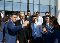 Президент Ильхам Алиев принял участие в церемонии открытия центра ASAN xidmət в Кюрдамире (ФОТО) (версия 2)