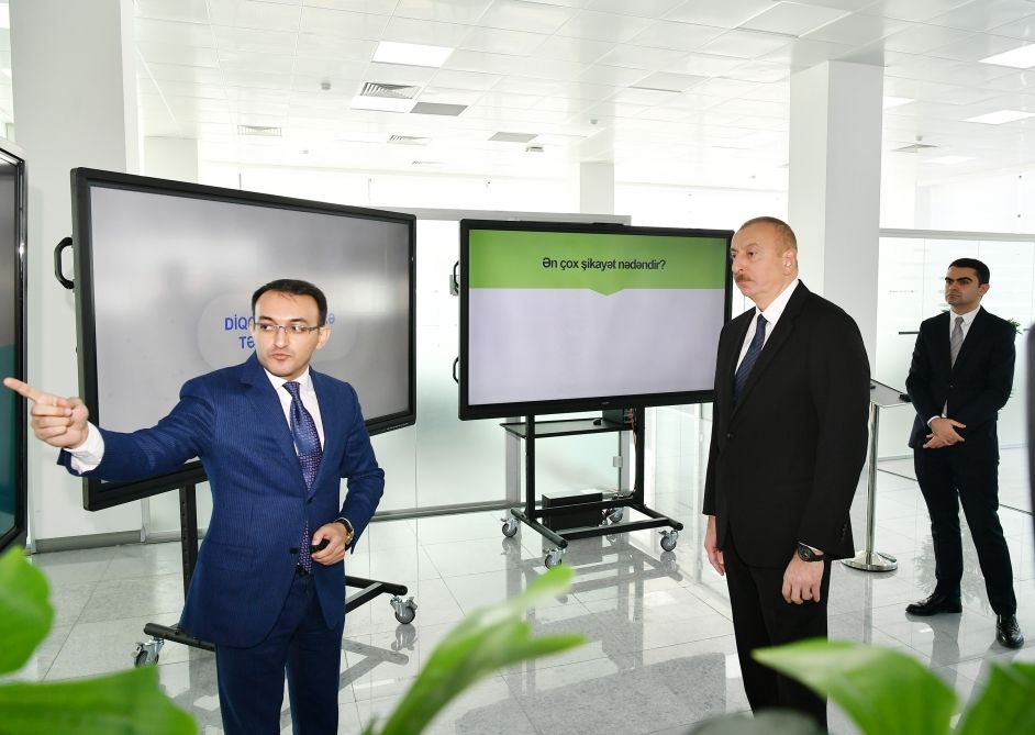Президент Ильхам Алиев принял участие в церемонии открытия центра ASAN xidmət в Кюрдамире (ФОТО) (версия 2)