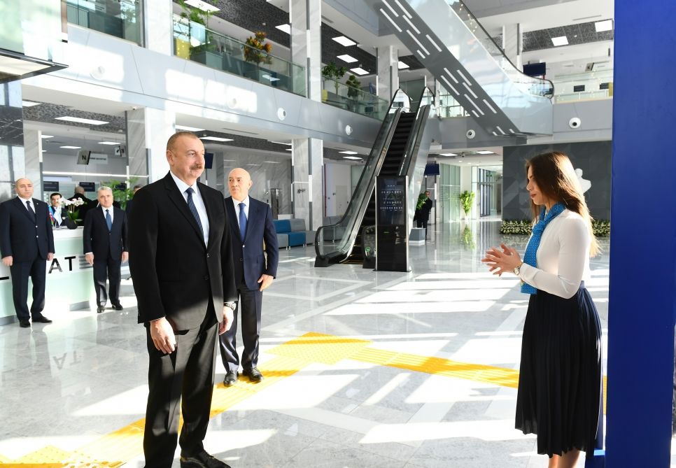 Президент Ильхам Алиев принял участие в церемонии открытия центра ASAN xidmət в Кюрдамире (ФОТО) (версия 2)