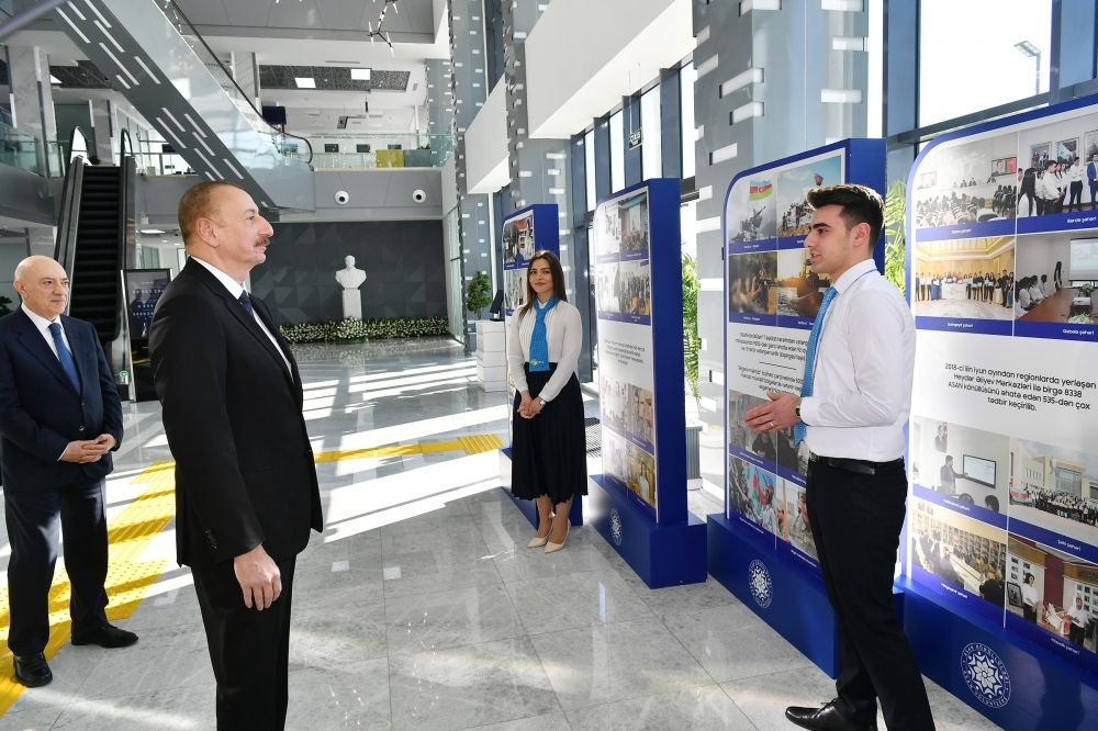 Президент Ильхам Алиев принял участие в церемонии открытия центра ASAN xidmət в Кюрдамире (ФОТО) (версия 2)