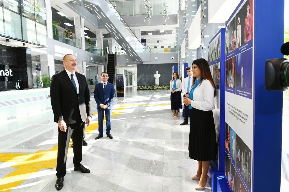 Президент Ильхам Алиев принял участие в церемонии открытия центра ASAN xidmət в Кюрдамире (ФОТО) (версия 2)