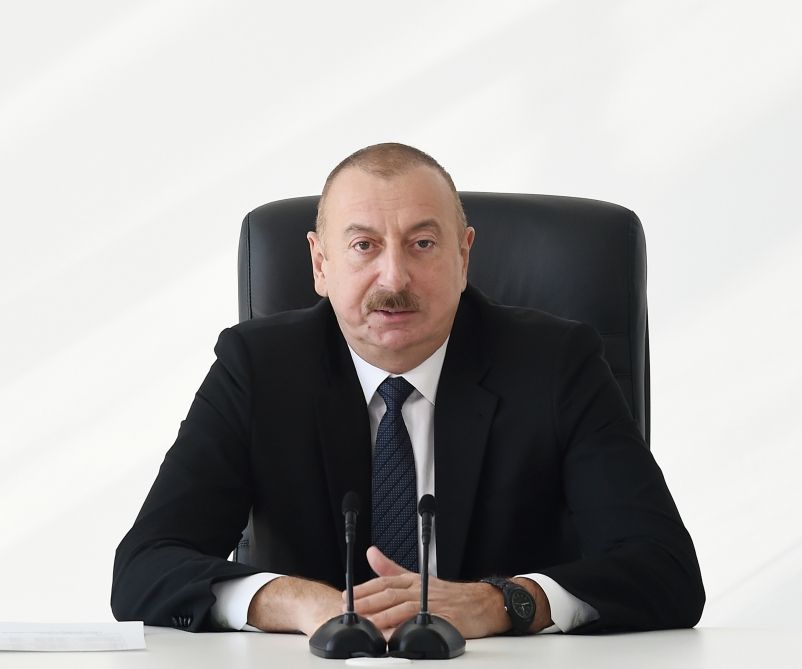 Президент Ильхам Алиев принял участие в церемонии открытия центра ASAN xidmət в Кюрдамире (ФОТО) (версия 2)