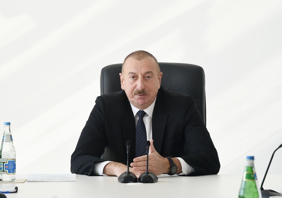 Президент Ильхам Алиев принял участие в церемонии открытия центра ASAN xidmət в Кюрдамире (ФОТО) (версия 2)