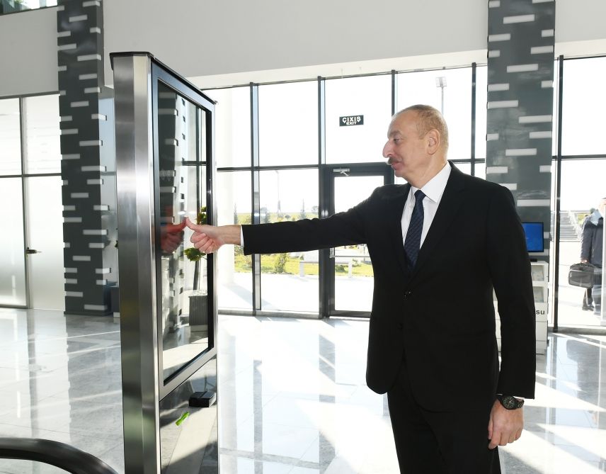 Президент Ильхам Алиев принял участие в церемонии открытия центра ASAN xidmət в Кюрдамире (ФОТО) (версия 2)
