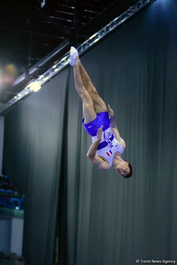 Лучшие моменты Кубка мира по прыжкам на батуте и акробатической дорожке в Баку (ФОТО)