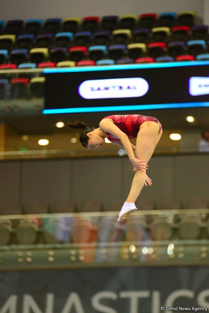 Лучшие моменты Кубка мира по прыжкам на батуте и акробатической дорожке в Баку (ФОТО)