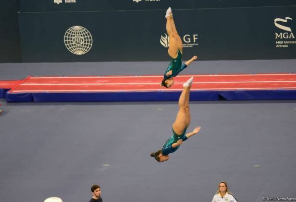 "Золото" в синхронных прыжках на батуте в рамках Кубка мира в Баку завоевали российские гимнастки