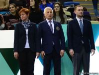 Состоялась церемония награждения победителей и призеров в синхронной программе по прыжкам на батуте в рамках Кубка мира (ФОТО)