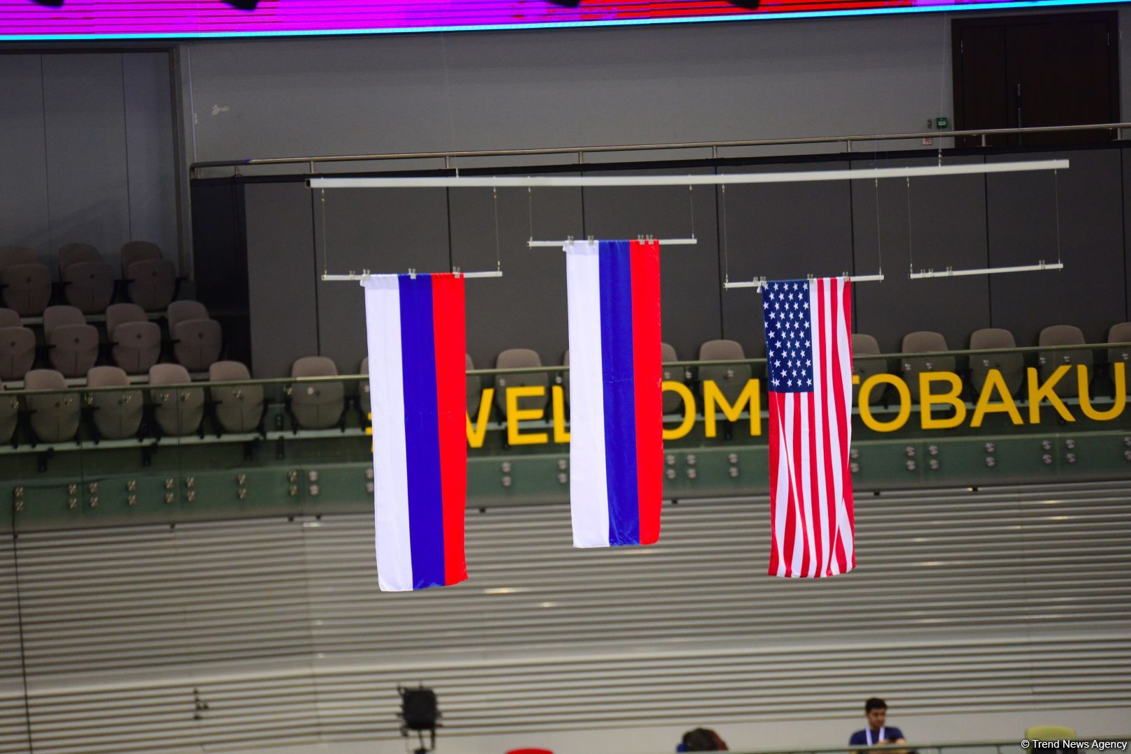 В Баку прошла церемония награждения победителей по прыжкам на акробатической дорожке в рамках Кубка мира (ФОТО)