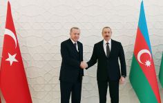 В Баку состоялась церемония официальной встречи Президента Турции Реджепа Тайипа Эрдогана (ФОТО)