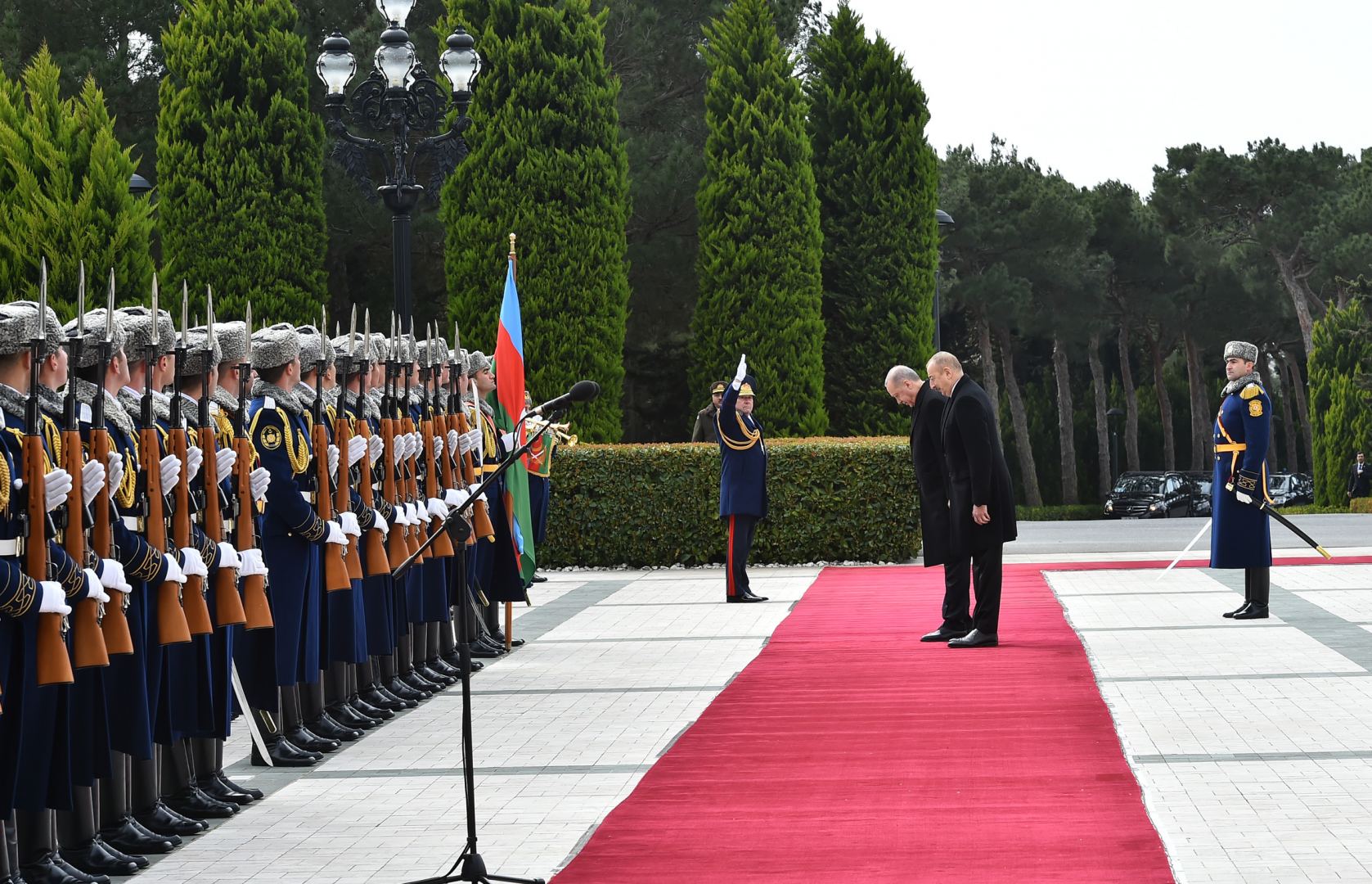 В Баку состоялась церемония официальной встречи Президента Турции Реджепа Тайипа Эрдогана (ФОТО)