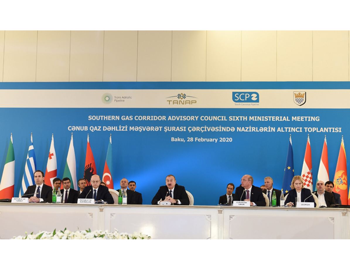 Президент Ильхам Алиев принял участие в VI заседании министров в рамках Консультативного совета "Южного газового коридора" (ФОТО) (версия 3)