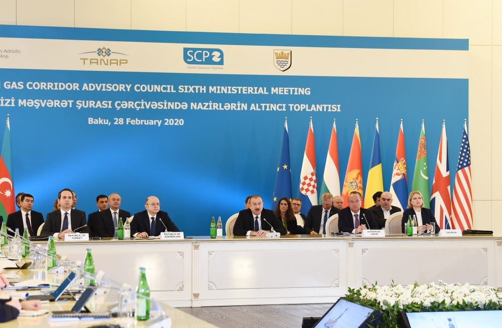 Президент Ильхам Алиев принял участие в VI заседании министров в рамках Консультативного совета "Южного газового коридора" (ФОТО) (версия 3)
