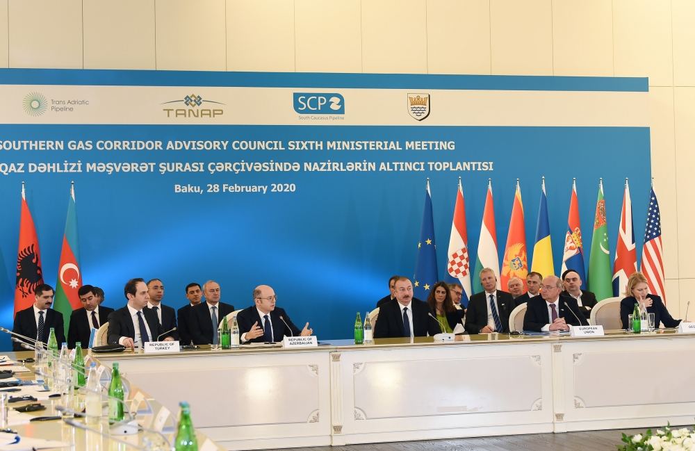Президент Ильхам Алиев принял участие в VI заседании министров в рамках Консультативного совета "Южного газового коридора" (ФОТО) (версия 3)