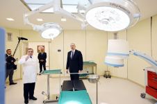 Президент Ильхам Алиев принял участие в открытии Геранбойской районной центральной больницы (ФОТО) (Версия 2)