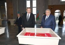 Президент Ильхам Алиев принял участие в открытии Музея государственных символов в Товузе (ФОТО) (версия 2)