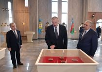 Президент Ильхам Алиев принял участие в открытии Музея государственных символов в Товузе (ФОТО) (версия 2)
