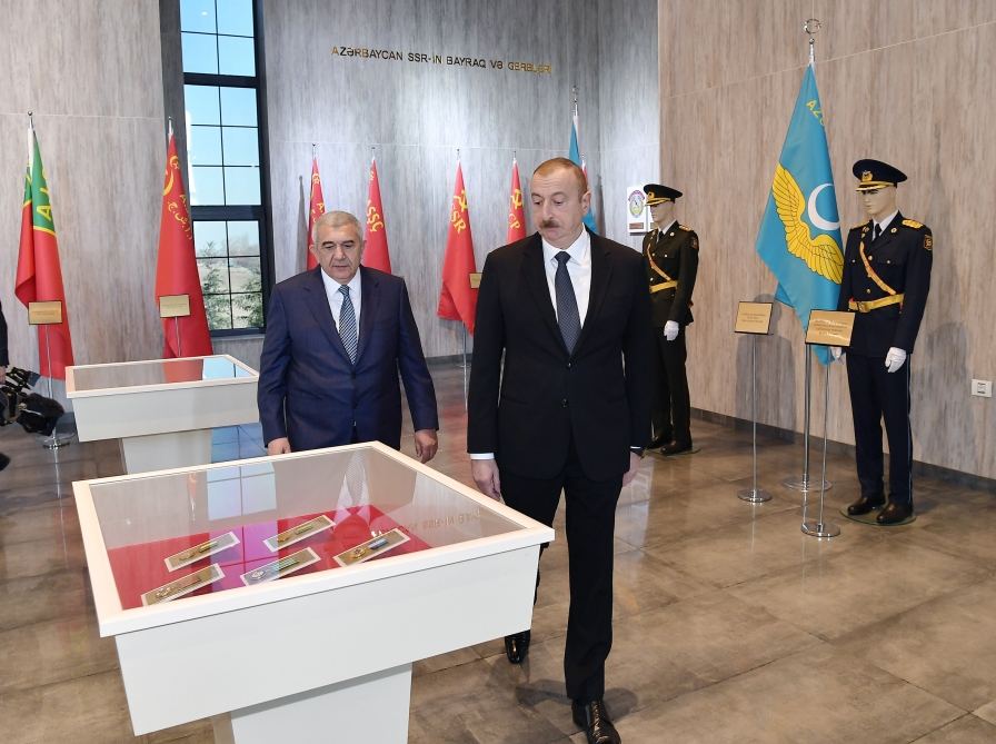 Президент Ильхам Алиев принял участие в открытии Музея государственных символов в Товузе (ФОТО) (версия 2)