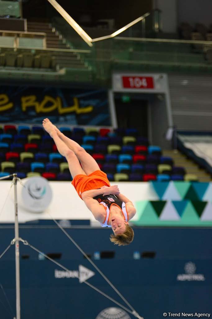 Продолжаются соревнования первого Международного турнира по мужской спортивной гимнастике AGF Junior Trophy (ФОТО)