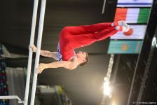 В Баку стартовал первый день соревнований Кубка мира FIG по спортивной гимнастике (ФОТО)