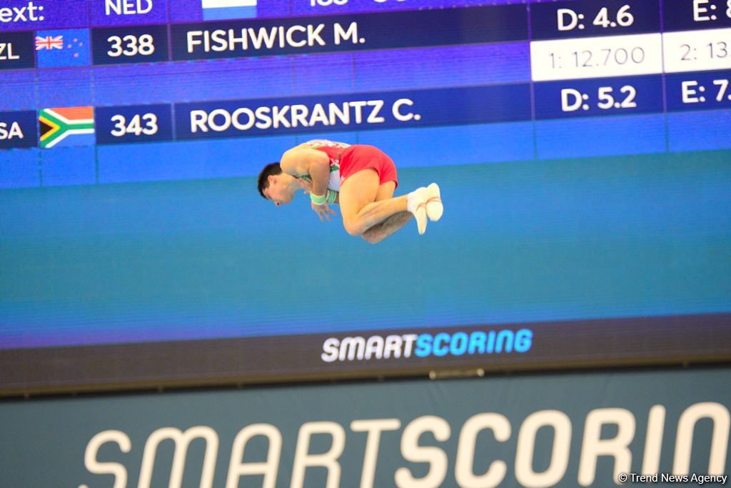 В Баку стартовал первый день соревнований Кубка мира FIG по спортивной гимнастике (ФОТО)