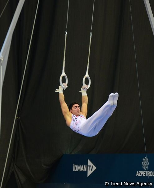 В Баку стартовал первый день соревнований Кубка мира FIG по спортивной гимнастике (ФОТО)