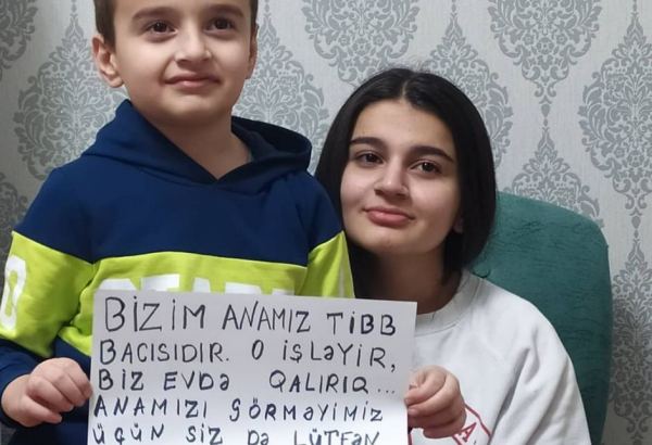 Очень трогательное обращение детей азербайджанских медиков и самых юных граждан (ВИДЕО, ФОТО)