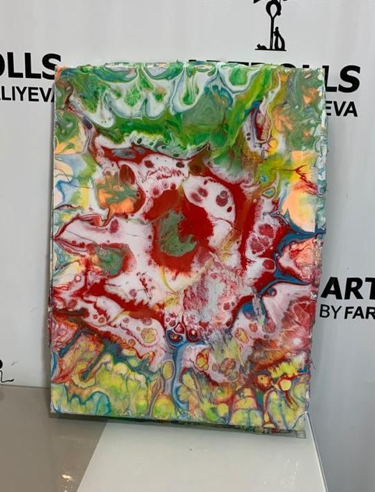 Акриловый и полимерный карантин Фарах Алиевой: Бурлящий океан, Вселенная... (ВИДЕО, ФОТО)
