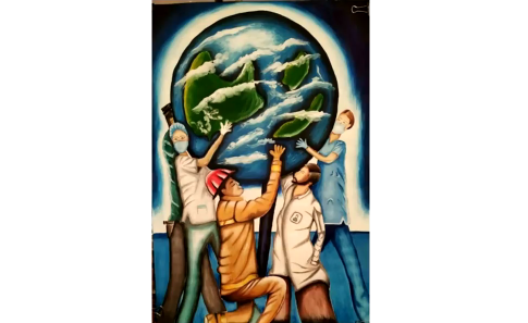 Мы благодарны! Выставка о самоотверженности врачей и полицейских в Азербайджане  (ВИДЕО)