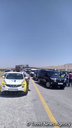 На выезде из Баку наблюдается большой затор (ФОТО)