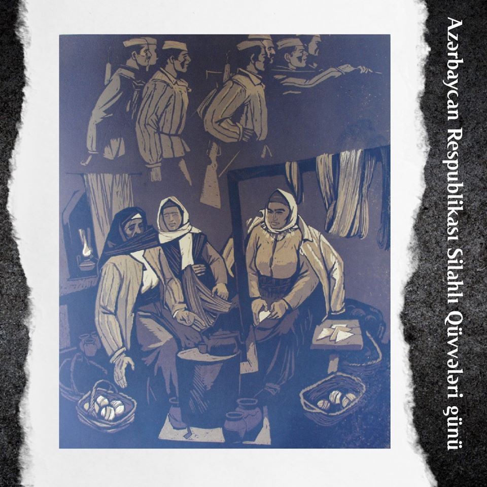 Мужество азербайджанских солдат глазами известных художников (ФОТО)