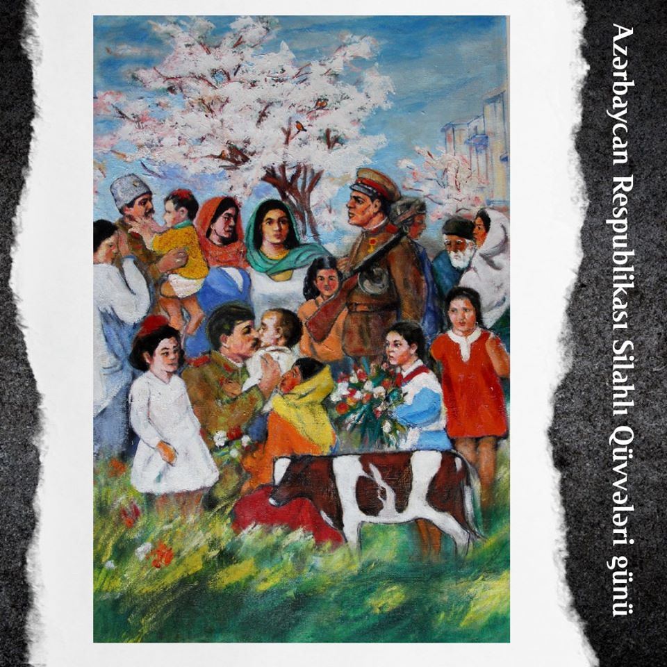 Мужество азербайджанских солдат глазами известных художников (ФОТО)