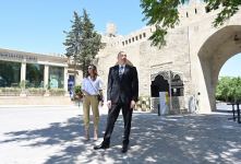 Президент Ильхам Алиев и Первая леди Мехрибан Алиева ознакомились с восстановительно-консервационными работами в части Ичеришехер (ФОТО/ВИДЕО) (версия 3)