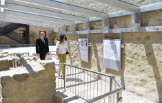 Президент Ильхам Алиев и Первая леди Мехрибан Алиева ознакомились с восстановительно-консервационными работами в части Ичеришехер (ФОТО/ВИДЕО) (версия 3)