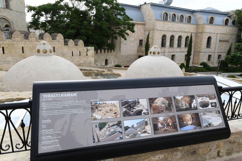 Президент Ильхам Алиев и Первая леди Мехрибан Алиева ознакомились с восстановительно-консервационными работами в части Ичеришехер (ФОТО/ВИДЕО) (версия 3)