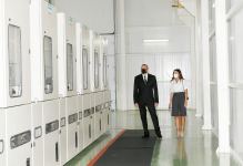 Президент Ильхам Алиев и Первая леди Мехрибан Алиева приняли участие в открытии подстанции "Беюкшор" (ФОТО)