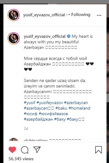 Всемирно известные исполнители поддержали Азербайджан против армянской агрессии (ВИДЕО, ФОТО)